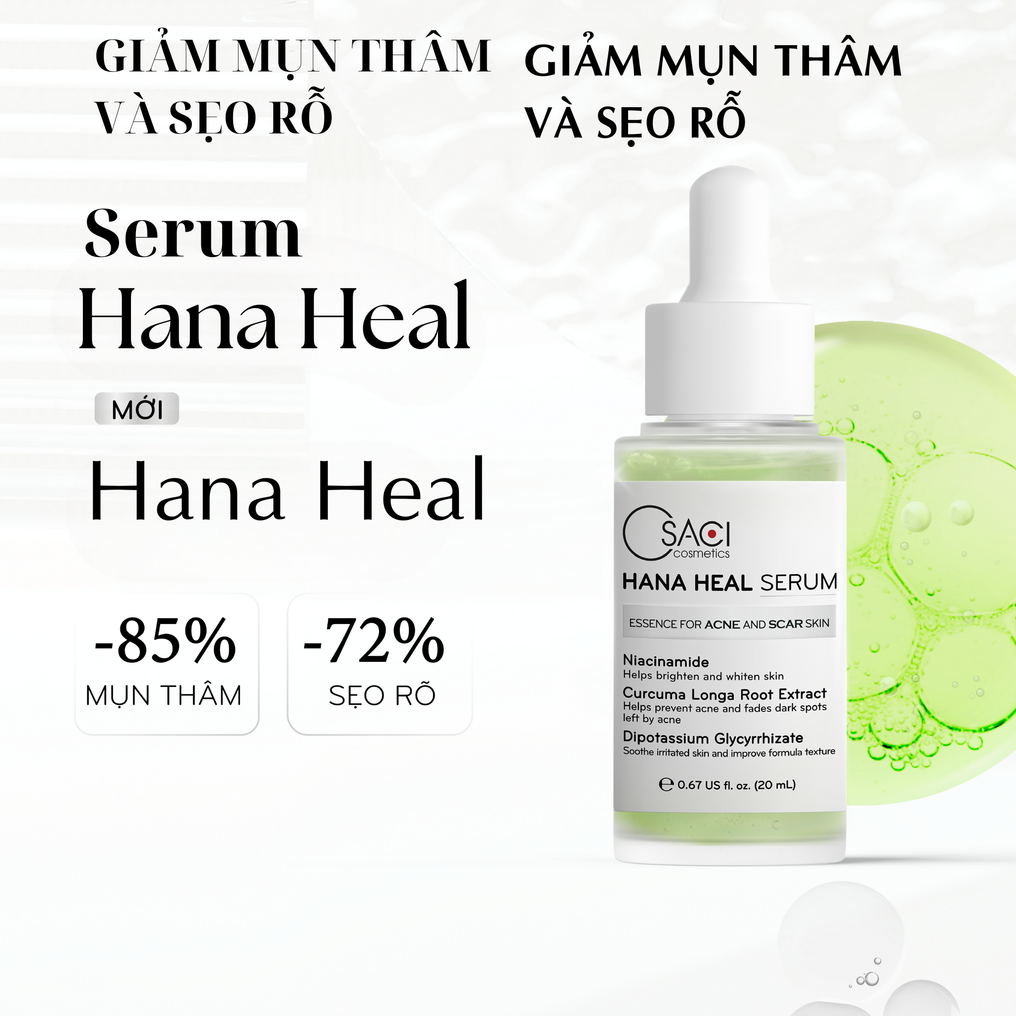 Serum Hana Heal giảm mụn và sẹo